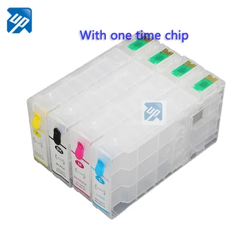 

4PCS Refillable Ink Cartridge for EPSON WF-5111 WF-5191 WF-5621 printer with one time chip T7921 T7922 T7923 T7924