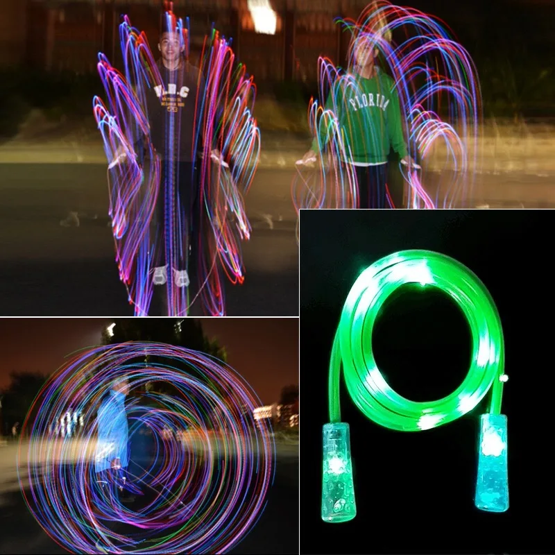 

2.3m New Children Adult Fitness Skipping Sport LED Flashing Light Jump Rope Skipping Rope Promotional Gifts Fitness Sports