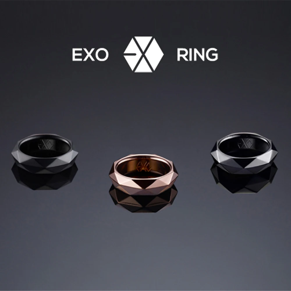 

k-pop Wholesale KPOP Fan EXO EXO-K EXO-M EXODUS XOXO WOLF88 Team Logo Alloy Jewelry Rings For Women or Men 2017 k pop M K
