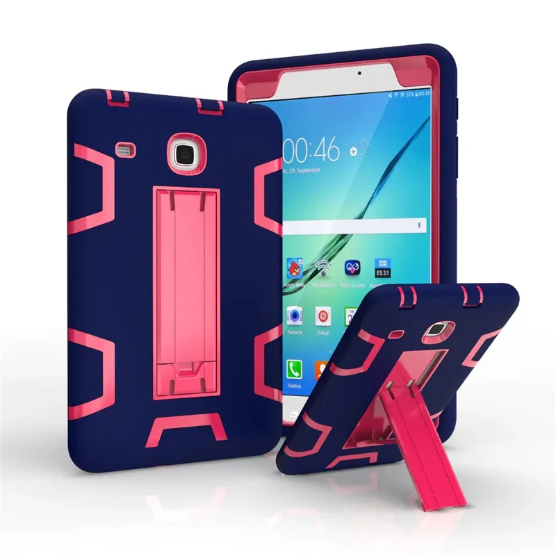 

ZS Hard Tablet Case for samsung tab E 8.0 t377 t375 case Kicktand Combo Colors Back Cover