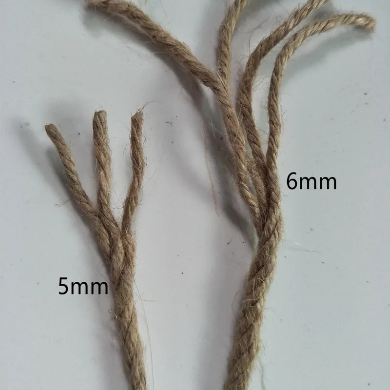 Из натурального джута 1/2/3/4/5/6/8 мм диаметр тег желтый конопляная веревка 500 г маленький подарок украшения СЕМЬЯ DIY ручной работы аксессуары