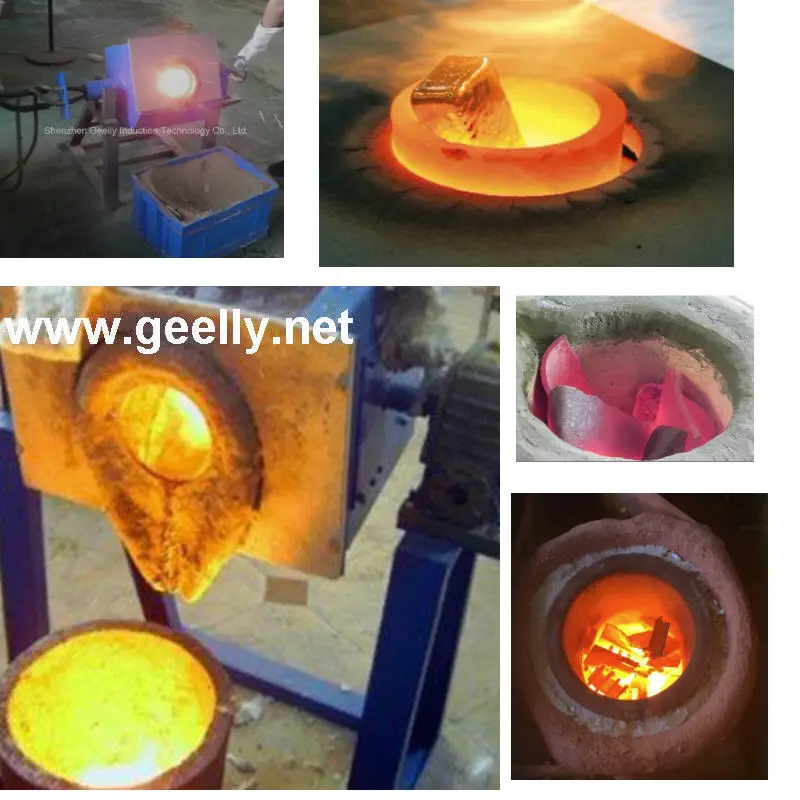 

70KW Induction Melting Furnace for Melting 100 Kgs of Copper, Brass, Silver, Gold