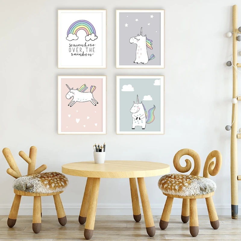 Unicorn Prints Poster Home Decor