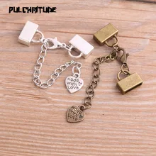 4 пары, два цвета, пустые, кабошон, застежка-лобстер+ набор удлинительных цепей, сделай сам, для изготовления браслетов, принадлежности для кожи 10 мм