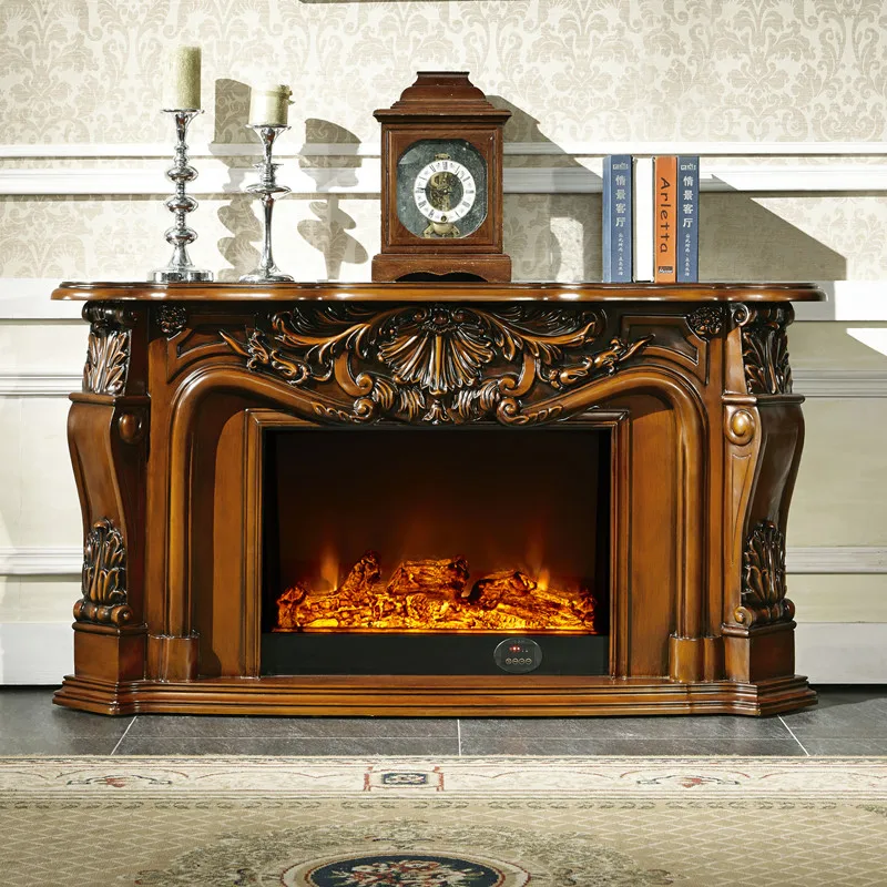 Sala de estar warming chimenea W148cm madera chimenea eléctrica