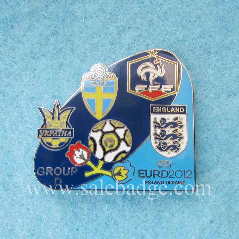 Custom Football Europe Group Hard Enamel Pins Metal Badgein Badges from Home & Garden on