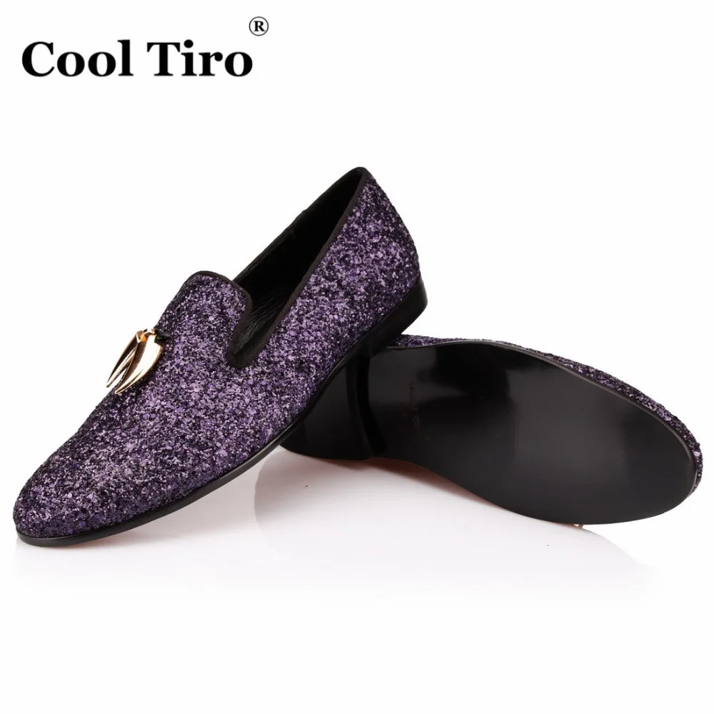 Purple Gold Glistening Glitter Loafers (5)