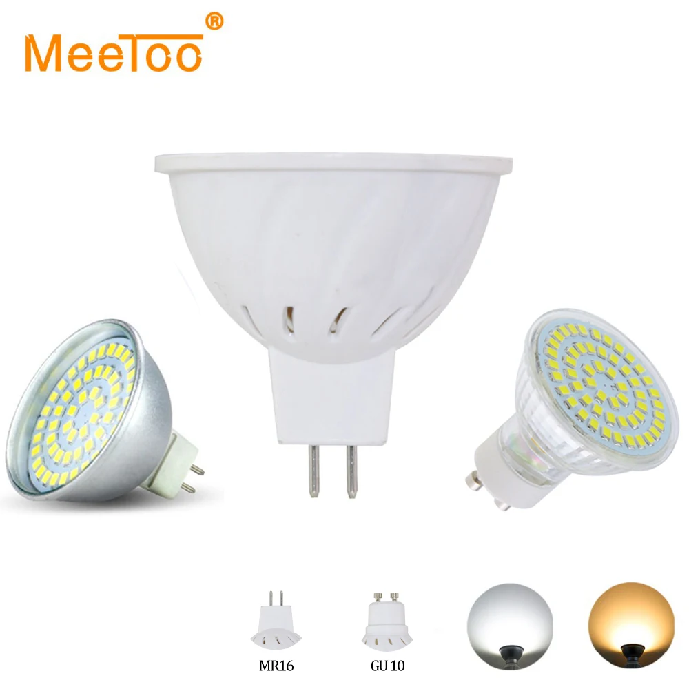 LED Spotlight Bulb Bombilla LED GU10 MR16 AC 220V 4W 6W 8W SMD2835 Spot