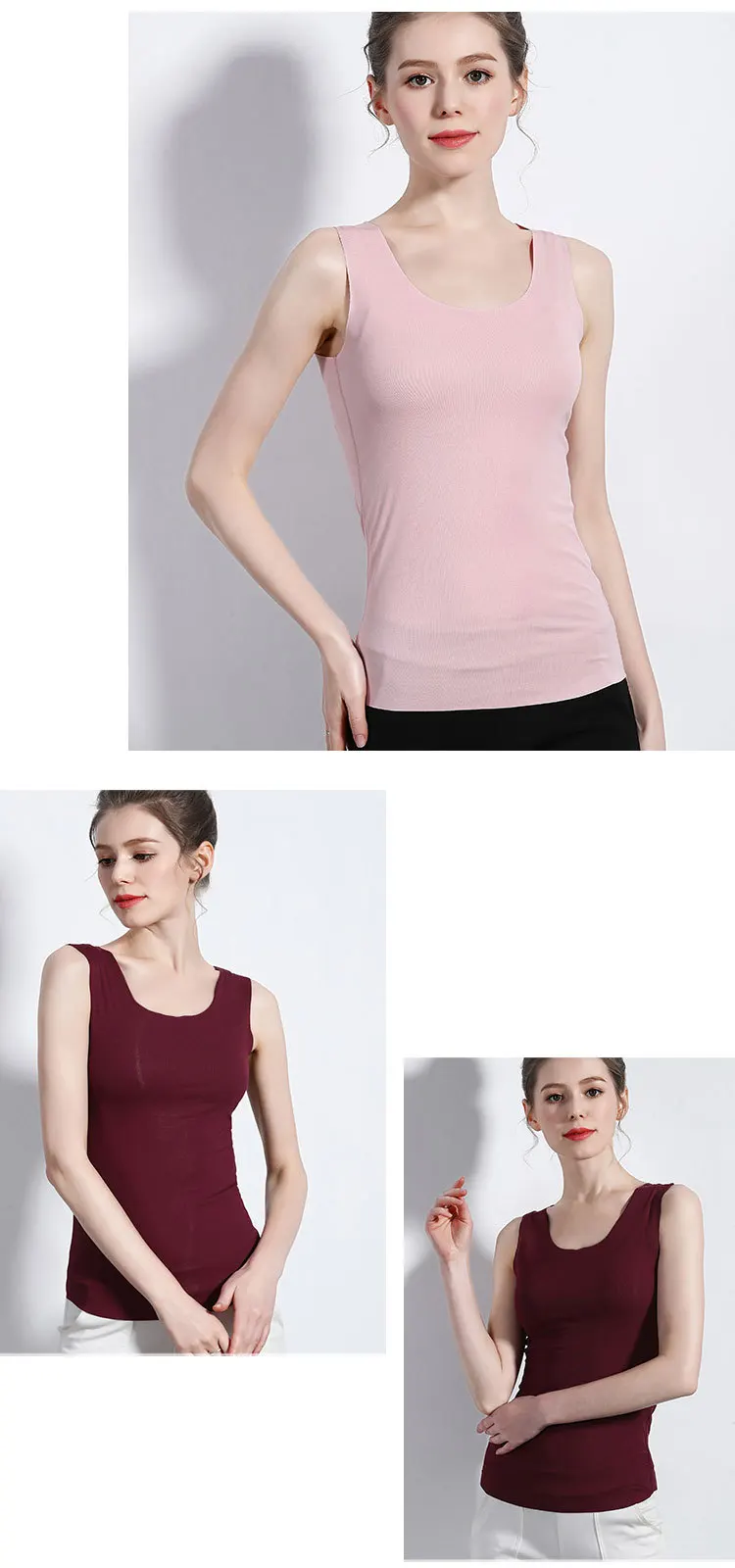 Quality Summer Seamless Vest Women Comfy Tank Top Fitness Sexy U Neck Bustier Top Debardeur Female Underwear Elegant Tee Tanks