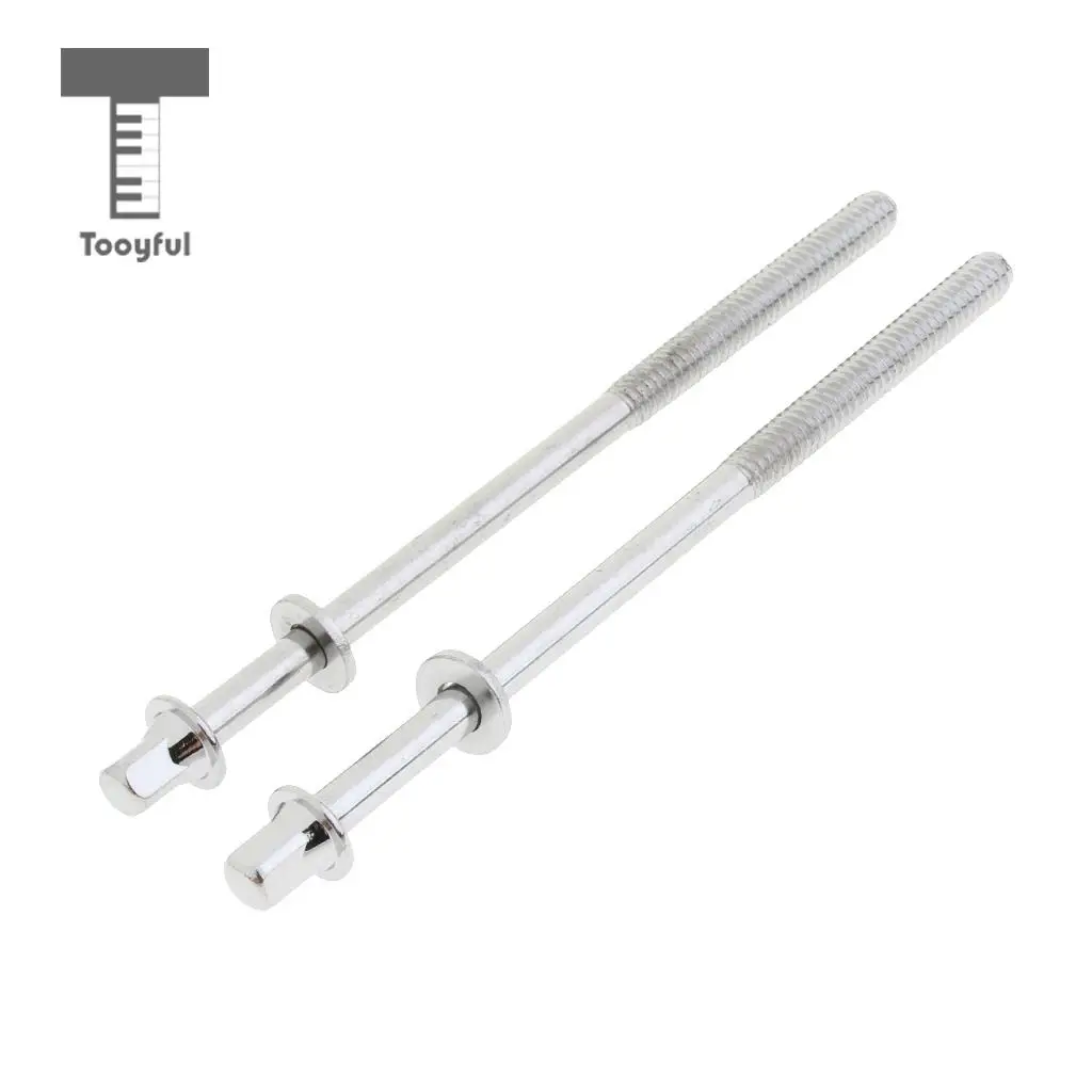 2pcs Stainless Steel Drum Tension Rods with Drum Screws Tension Screws for Drum Parts