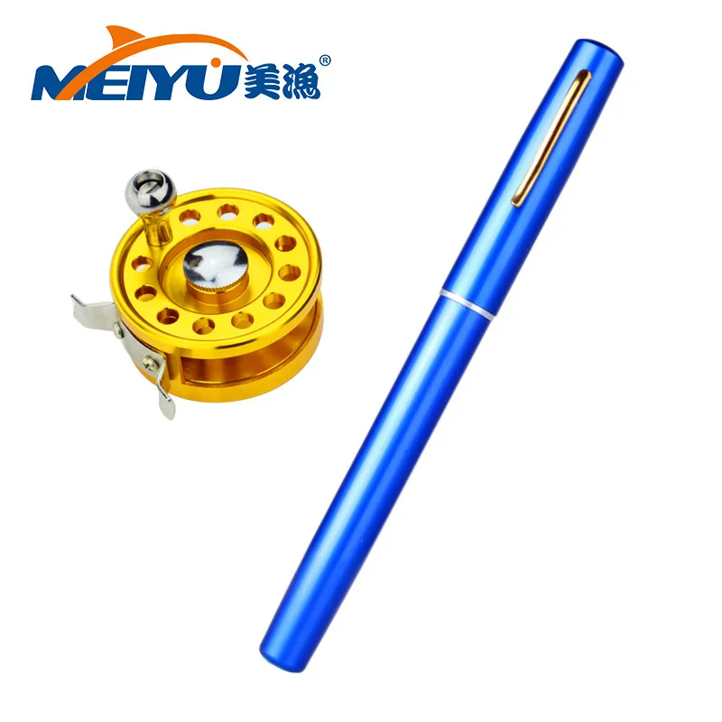 EMMROD The New Golden Flywheel Type 1M C + Portable Pen Rod Mini Ice Fishing Rod On Raft