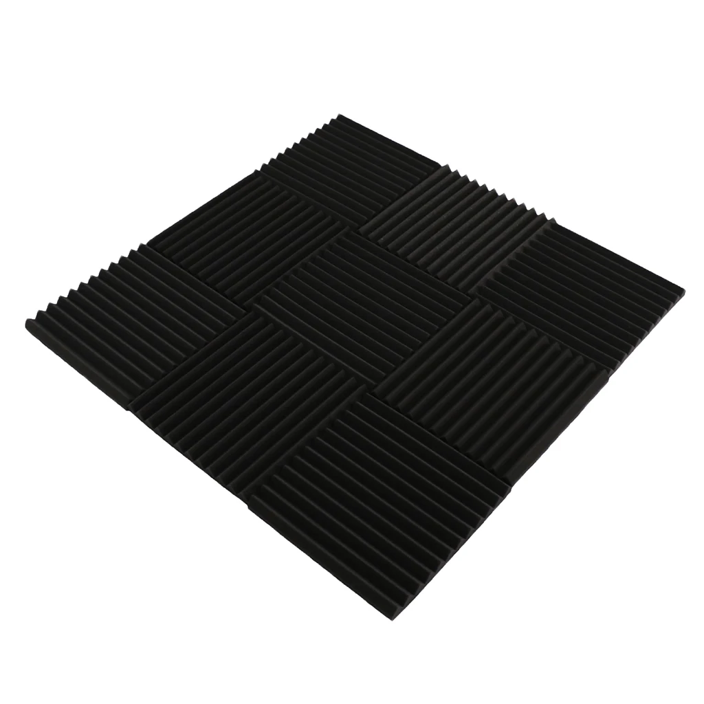 Studio Acoustic Foam Sound Proofing Panels Nosie Dampening Sponge Panel Wall Tile 11.81 x 11.81inch for Home Theater KTV