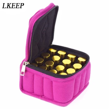 

16 Lattices Cosmetic Bags 5/10 /15ML Essential Oils Bag Zipper Oil Carrying Case Cosmetic Storage Box Make Up Bags