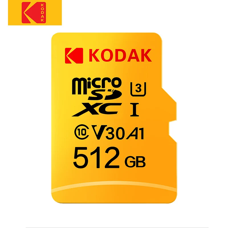 Карта памяти Kodak Micro SD класс 10 высокая скорость 512 ГБ U3 4K 32 Гб карта cartao de memoria 128 micro 64