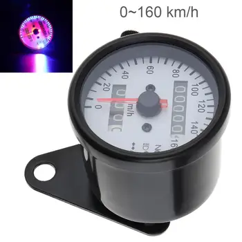 

Universal Motorcycle Speedometer 12V Metal Case Odometer Speedometer with Night Light Guide for Motorcycle