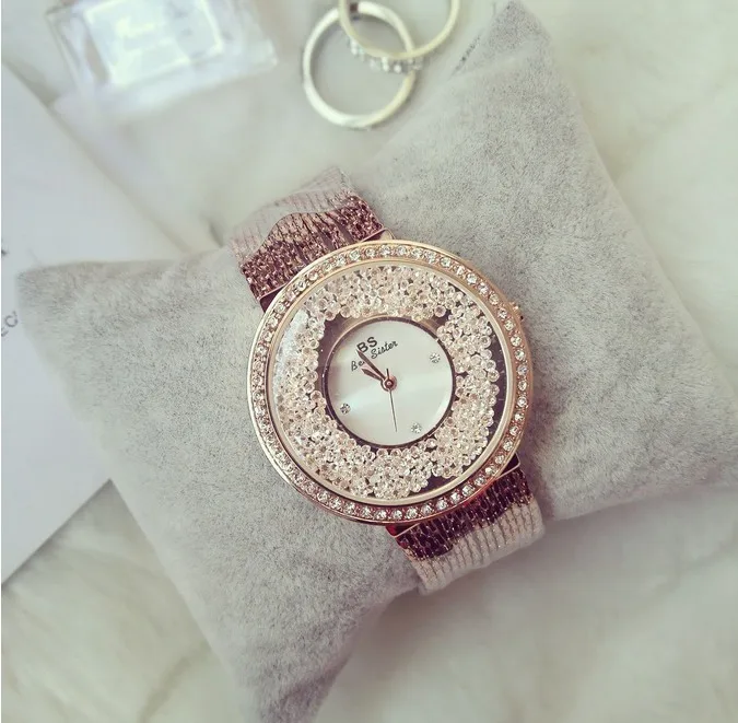 Hot Sales Women Watches Fashion new Lady Rhinestone Diamond Dress Watch Stainless Steel Big Dial Wristwatch lady Crystal Watch