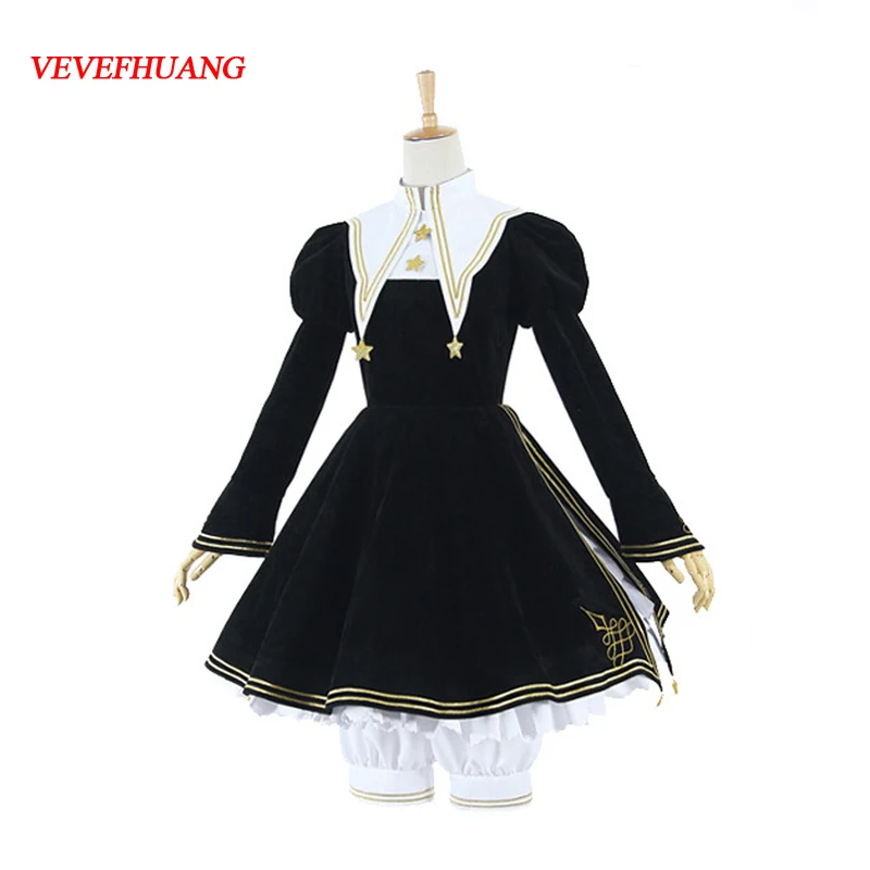 

VEVEFHUANG Anime Cardcaptor Sakura Black Angel Cosplay costume Lolita Dress Full set For Halloween Carnival