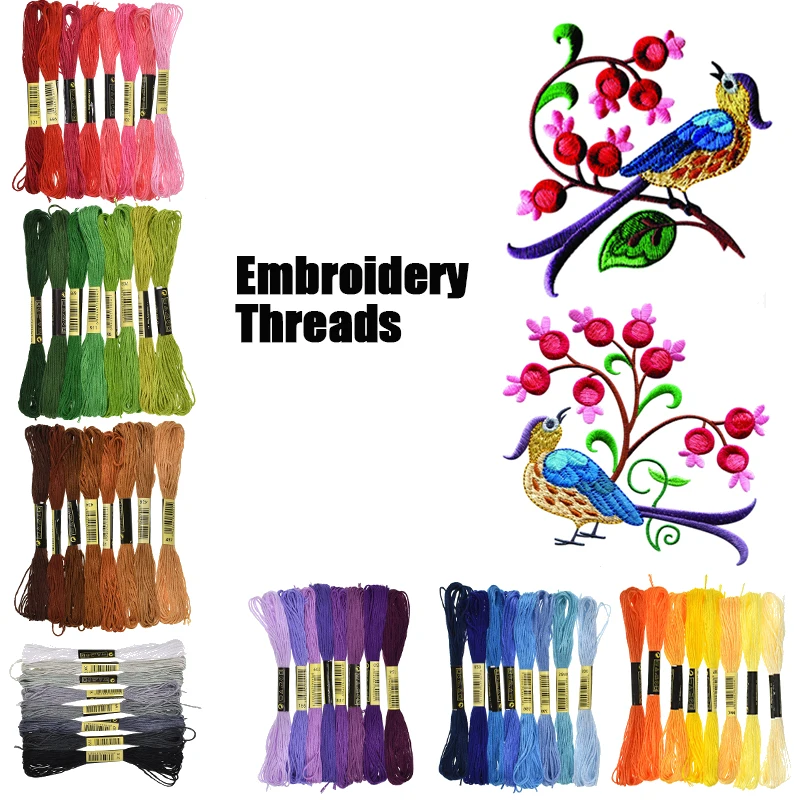 

Cross Stitch threads The Unique Style 7 Cross Stitch Cotton Embroidery Thread Floss Sewing Skeins Craft Dofferent Colors