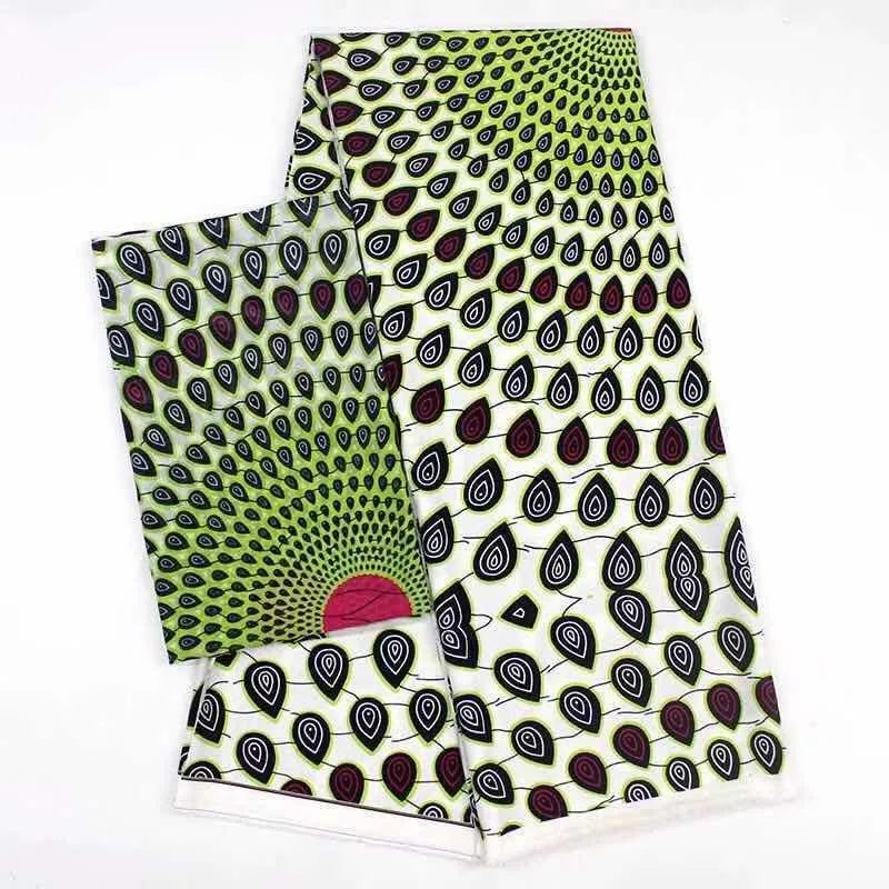 

Breathable Ankara Wedding Lace Prints Fabric Silk Chiffon Fabric 2+4 yard/lot Silk Stretch Satin Fabric African Sewing Material