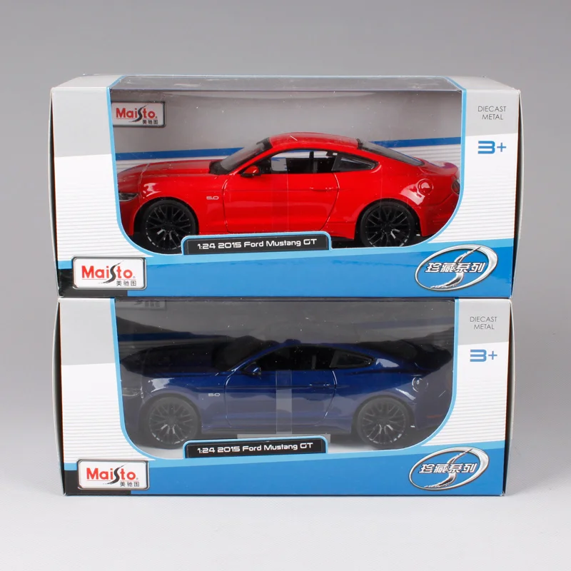 Maisto 1:24 2015 mustang GT красный синий серый автомобиль литье под давлением для ford Модель