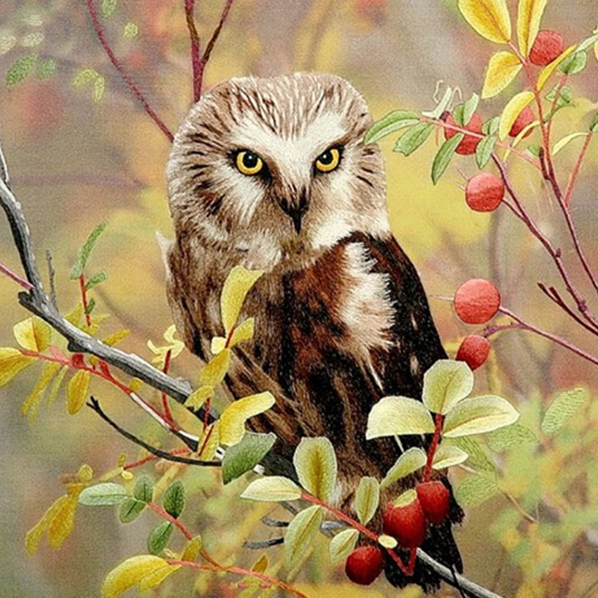 Diy Diamond Painting Animal Owl Rhinestone Decorative Stickers Animals Handmade Needlework Diy Cross Stitch Kit Beadwork