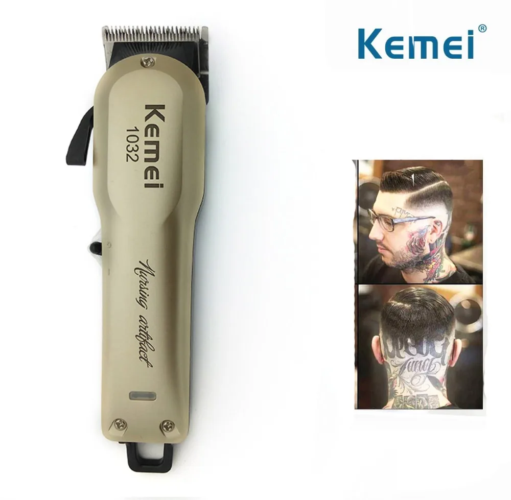 Цена Kemei мощный триммер для бороды для волос электрическая машинка для стрижки волос Бритва Беспроводная Машинка для стрижки волос с гребнями Па...