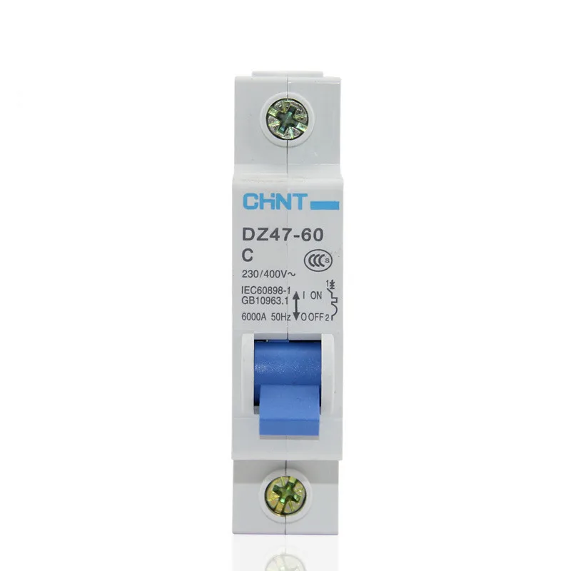

CHNT MCB Mini Household Circuit breaker C type DZ47-60 1 Pole 2Amp 230V