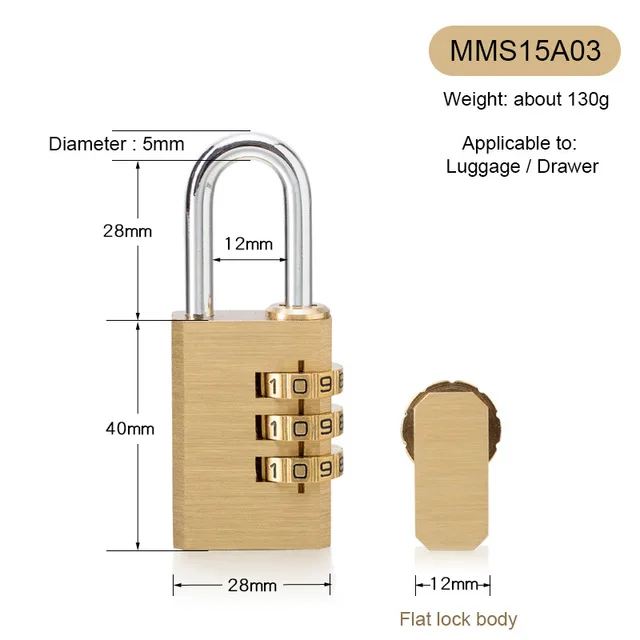 Высокое качество замок Твердый латунный замок значная комбинация пароль секретный код для спортзала уличный шкафчик чехол Медь Нержавеющая сталь - Цвет: 28X40