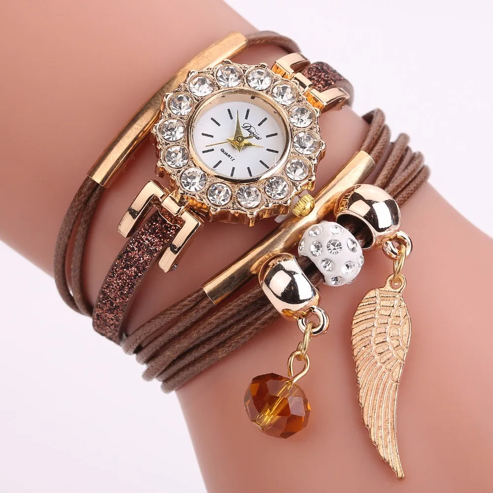 2018 New Fashion Ladies Wrist Watches Luxury Brand Crystal Beads Wing ...