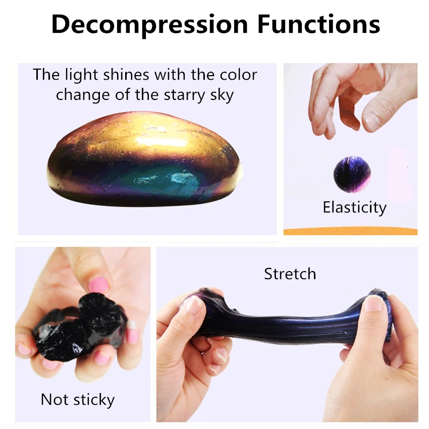 DIY Magic Color Slime Elastic Modeling Clay Galaxy Slime Supplies Bouncing Plasticine Playdough Education Novelty Creative Toys DIY Magic Color Slime Elastic Modeling Clay Galaxy Slime Supplies Bouncing Plasticine Playdough Education Novelty Creative Toys