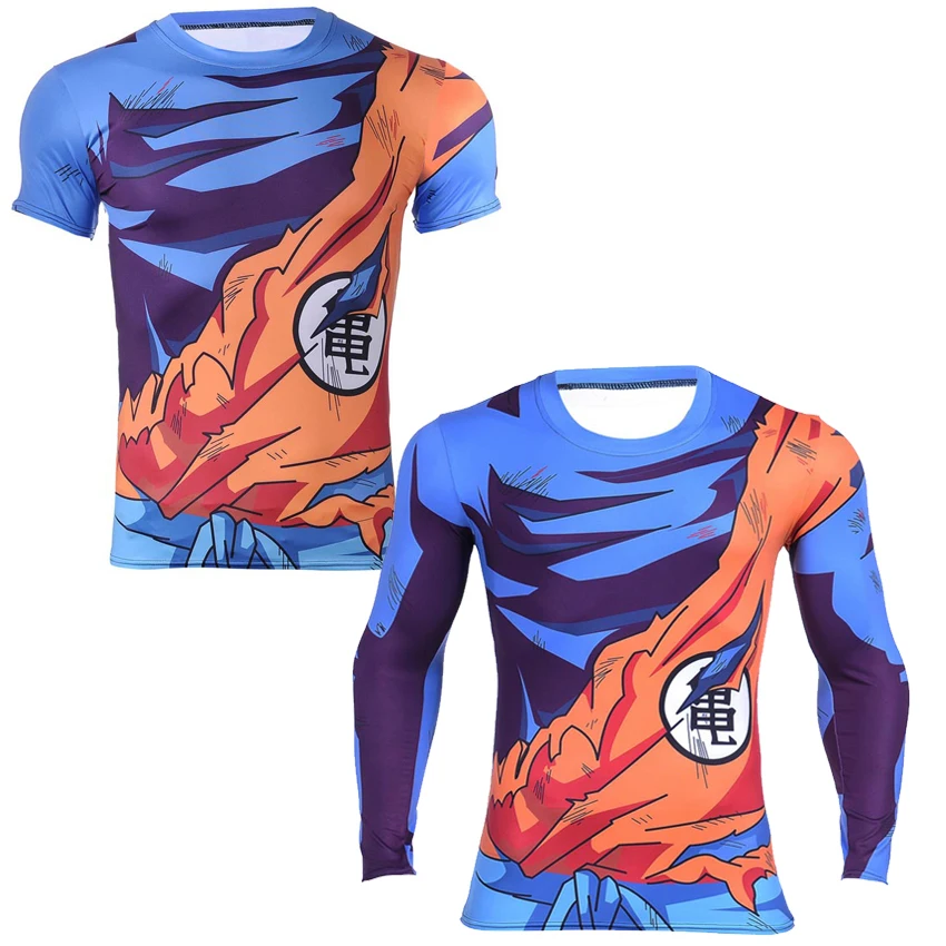 

Dragon Ball Z Breathable T Shirt Super Saiyan Son Goku Jersey 3D Tops Fashion Clothing Dragonball Fitness Tight Tees Tops
