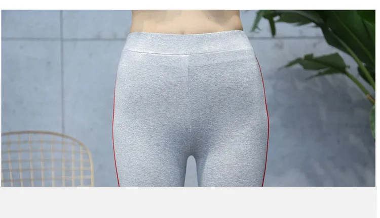 yoga pants 2021 Quality Cotton Leggings Side Stripes Women Casual High-stretch Leggings Pants High Waist Fitness Leggings Female high waisted leggings