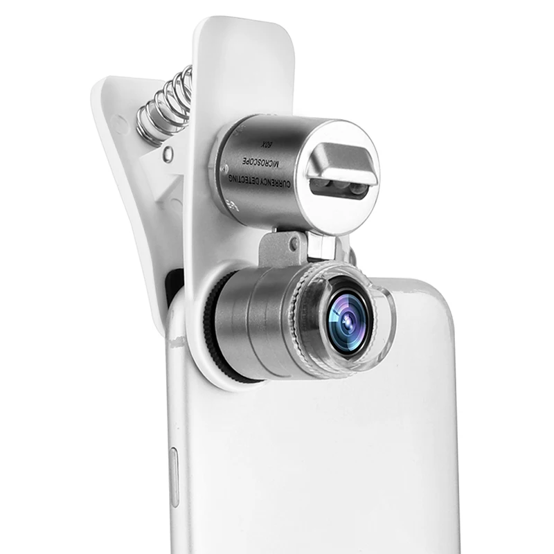 Universal Mobile Phone Microscope Lens 60X Optical Zoom Magnifier Micro
