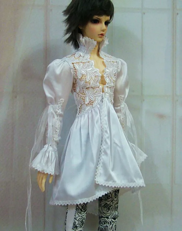 bjd long tail shirt white