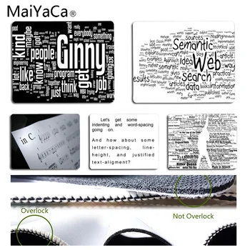 

MaiYaCa Text DIY Design Pattern Game mousepad Size for 25x29CM Speed Version Gaming Mousepads