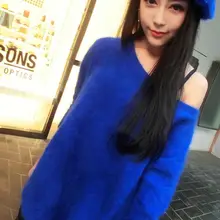 Женский Улучшенный пуловер свитер kojah норки кашемировый свитер рубашка на заказ размер JN038