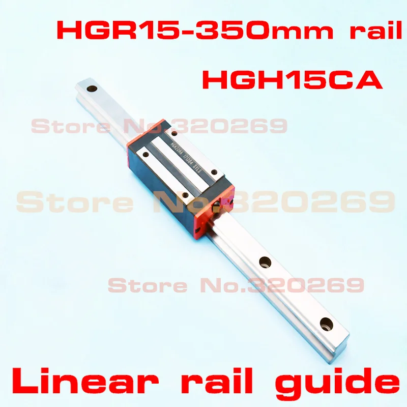

CNC parts 1pcs 15mm carriages HGH15CA or HGW15CA linear block with 1pc HGR15 - 350mm linear guide rail