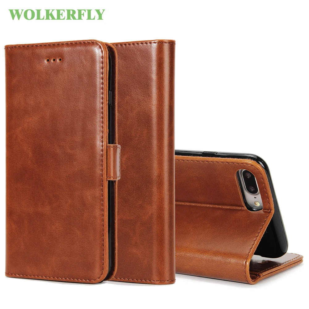 Luxury Phone Cases For iPhone 6 6s 8 7 Plus Retro Men Flip Leather
