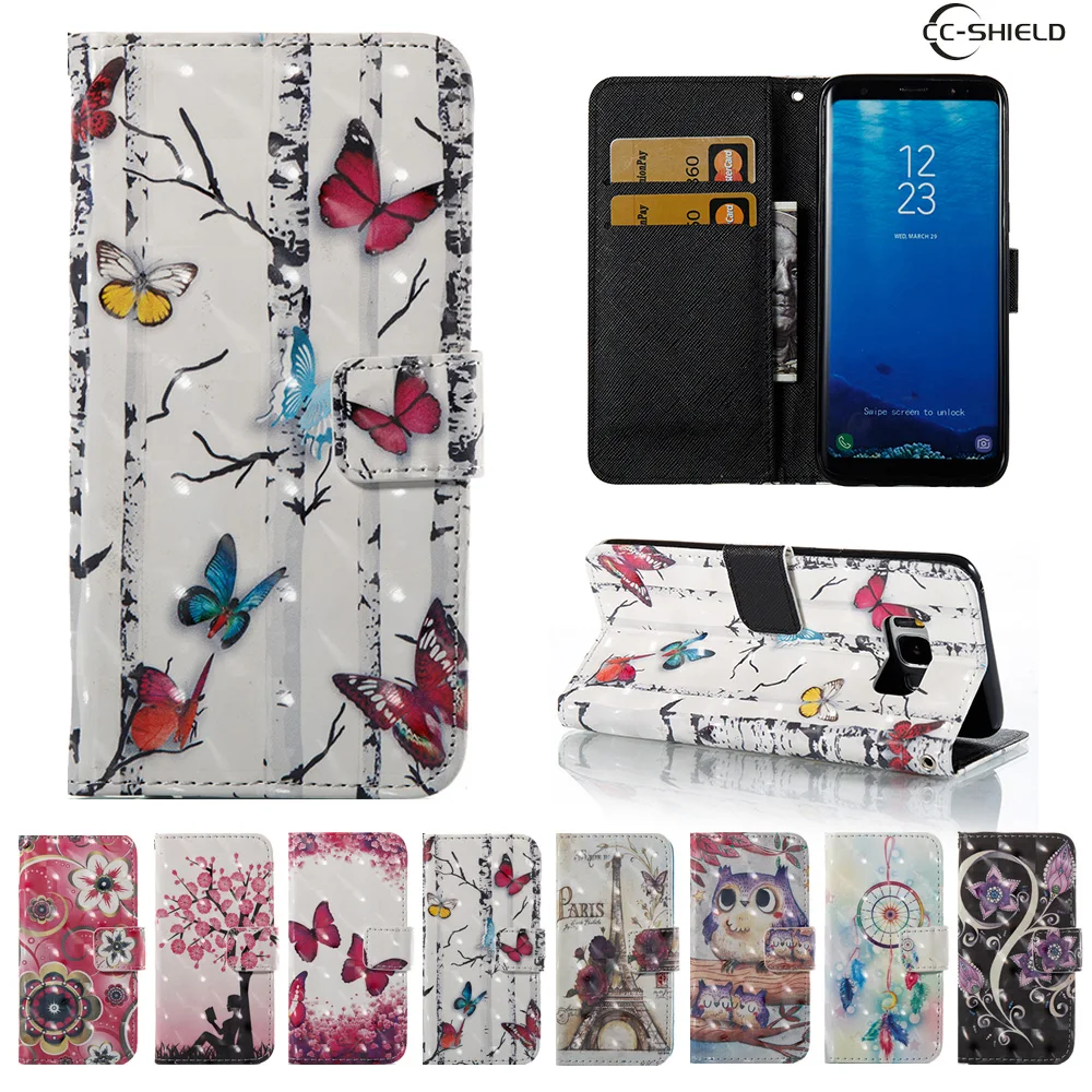 

Flip case for Samsung Galaxy S8 8S G950D G950N G950F G950FD 3D Phone leather Case for Samsung Galaxy S 8 SM-G950F SM-G950FD bag