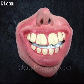 

Big Teeth Clown Mask for Movie Fancy Dress Halloween Masquerade Party Horror Creepy Elastic Band Half Face Masks Funny Costume