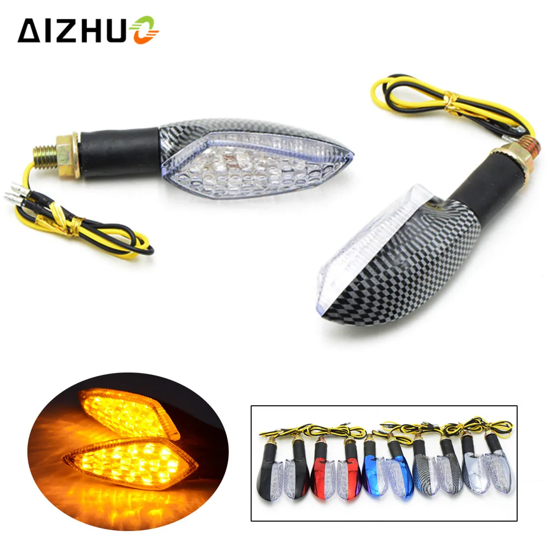 

Motorcycle LED Turn Signal Lights Scooter Flasher Indicators Flasher Lights for ducati monster 696 600 honda cb1000r vfr 800
