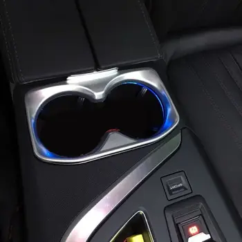 

Car Styling Stainless Steel Water Cup Holder Cover Trim Decoration For Peugeot 3008 3008GT 5008 2017-2018