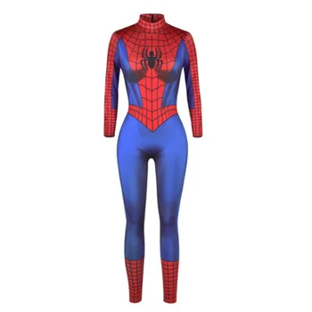 

2020 3d Digital Print Spider Tight-Fitting Ankle-Length Pants Casual Women's Jumpsuit bodysuit