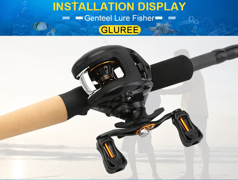GLUREE Super Light Carbon Body Baitcasting Fishing Reel 12+1BB 6.31 Left  Right Hand Lure Fishing Reel FreshSalt Water Tools (21)