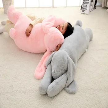 

Factory direct big ears long arm rabbit bit pillow baby sleep comfort toy Plush doll doll doll