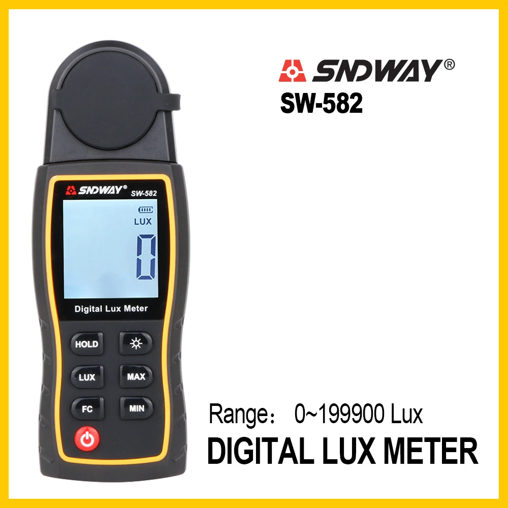 SNDWAY Цифровой Люксметр Lux/FC meterr мини-светильник оборудование для тестирования окружающей среды ручной тип SW-582