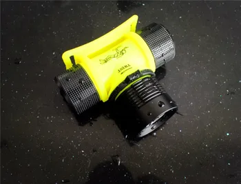 

whole sale super bright YJM-2882 T6 bead led professional diving headlamp/amphibious headlight/ light weight lamp via dhl free