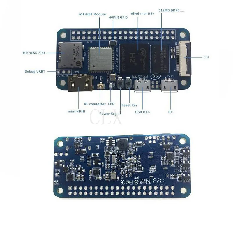 Banana Pi BPI-M2 Zero с Wi-Fi и Bluetooth 1 ГГц cpu 512MB ram Linux OS 1080P HD видео выход