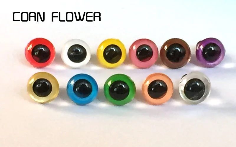 Free Shipping 100pcs/lot 6mm Mixed Color Plastic Safety Eyes With Washers For Puppets, Teddy Bears, Fantasy Characters free shipping 50pairs mixed size color safety eyes for amigurumi teddy bear 12mm size