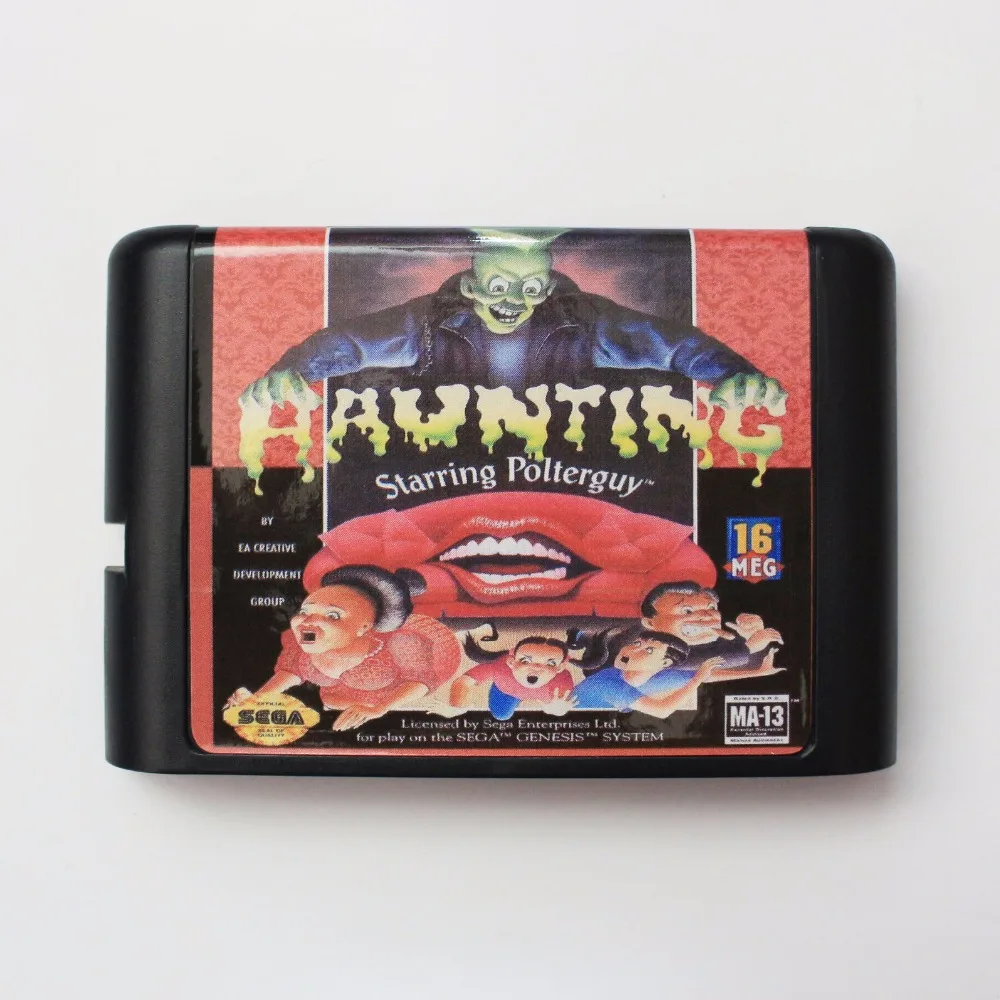 

Haunting The Starring Poter Guy 16 bit MD Game Card For Sega Mega Drive For Genesis